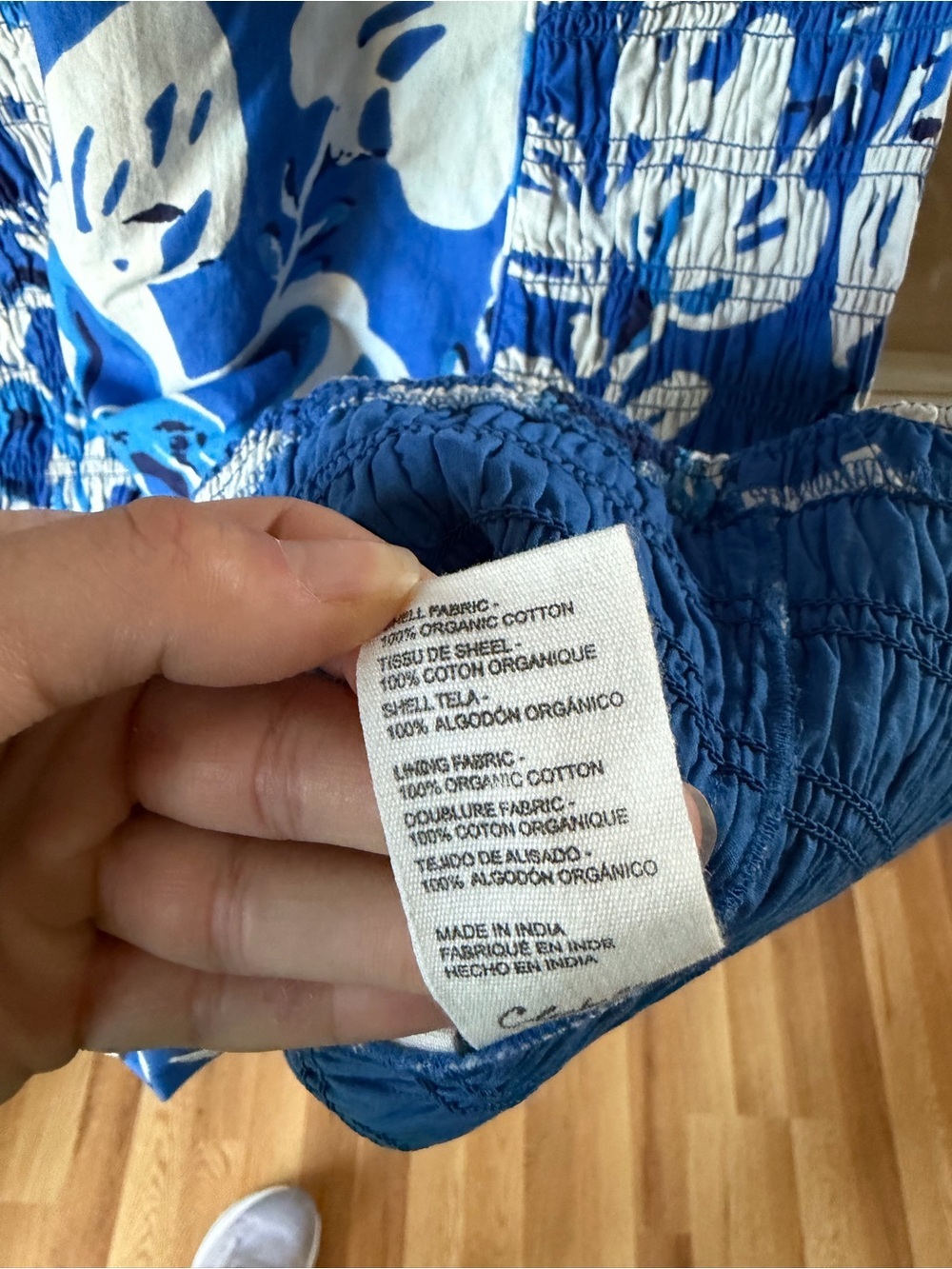 Cleobella Zora Midi Dress in Azure Women’s Size Small 100% Organic Cotton - Picture 5 of 8